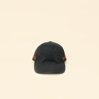 Gucci Ebony GG Web Large Baseball Hat