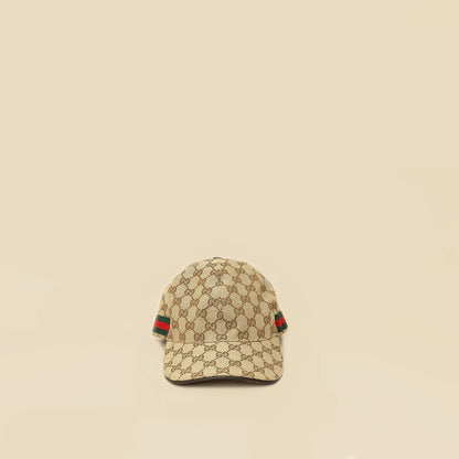 Gucci Ebony GG Web Large Baseball Hat