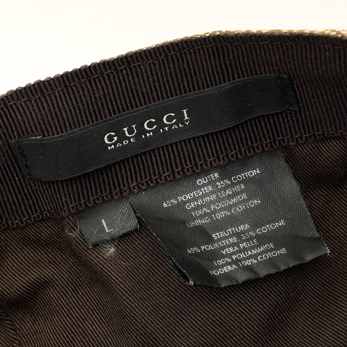 Gucci Ebony GG Web Large Baseball Hat