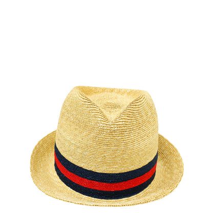 Gucci Tricolor Woven Straw Bucket Hat
