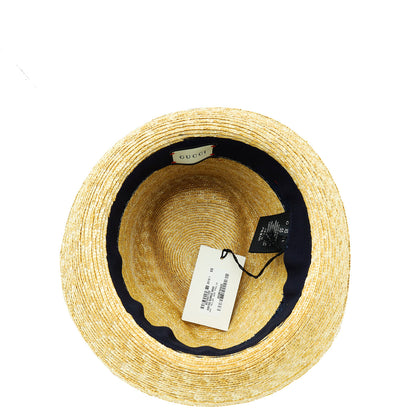 Gucci Tricolor Woven Straw Bucket Hat