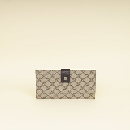 Gucci Ebony GG Supreme Travel Wallet
