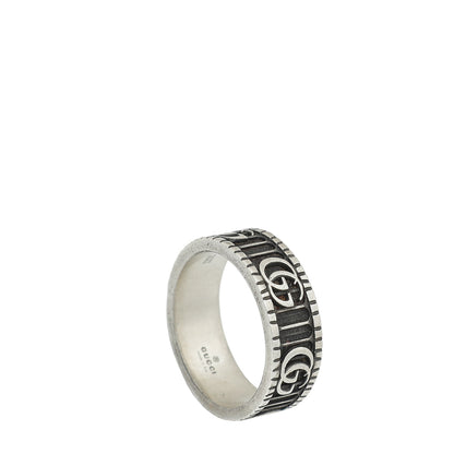 Gucci Sterling Silver Double G Men's Ring 23