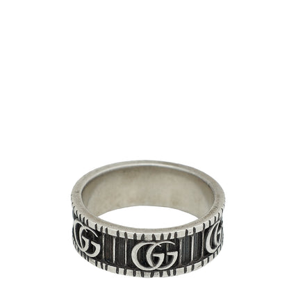 Gucci Sterling Silver Double G Men's Ring 23
