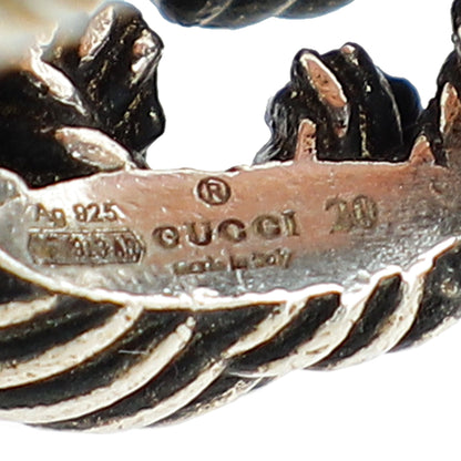 Gucci Sterling Silver Interlocking G Chain Links Men's Ring 58