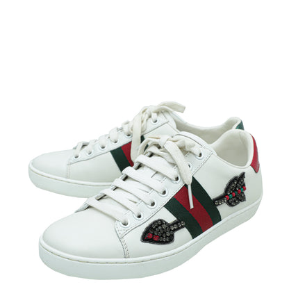 Gucci White Ace Embroidered Arrow Sneaker 36