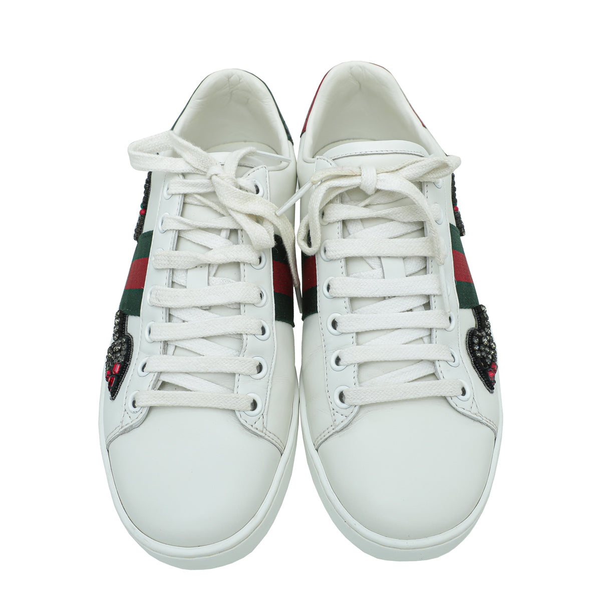 Gucci White Ace Embroidered Arrow Sneaker 36