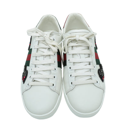 Gucci White Ace Embroidered Arrow Sneaker 36