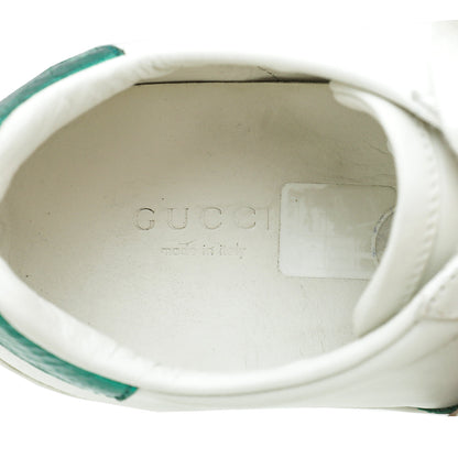 Gucci White Ace Web Pearl Studs Sneaker 37