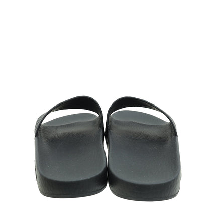 Gucci Black Micro Guccissima Rubber Slide 36