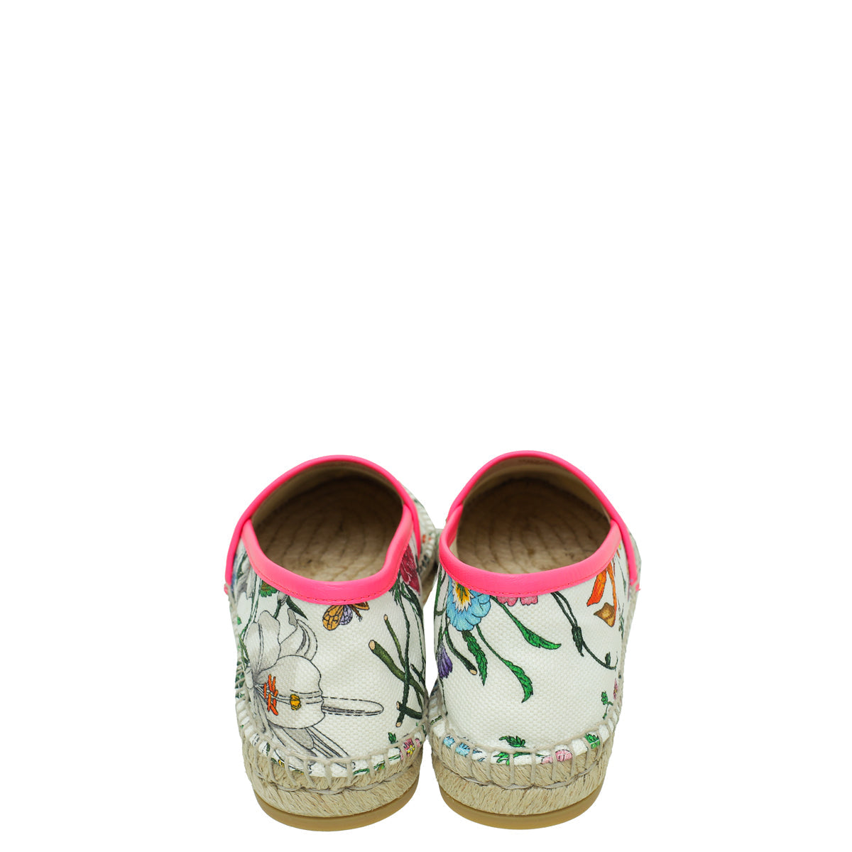 Gucci White Multicolor Flora Espadrille 36