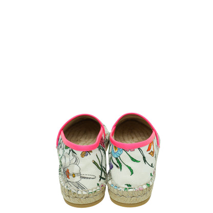 Gucci White Multicolor Flora Espadrille 36