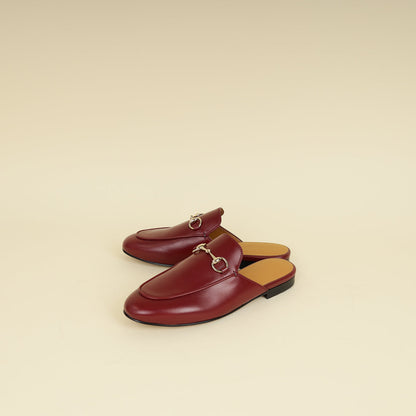 Gucci Burgundy Princetown Mules 36