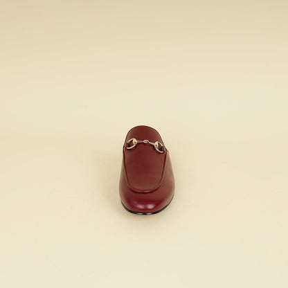 Gucci Burgundy Princetown Mules 36