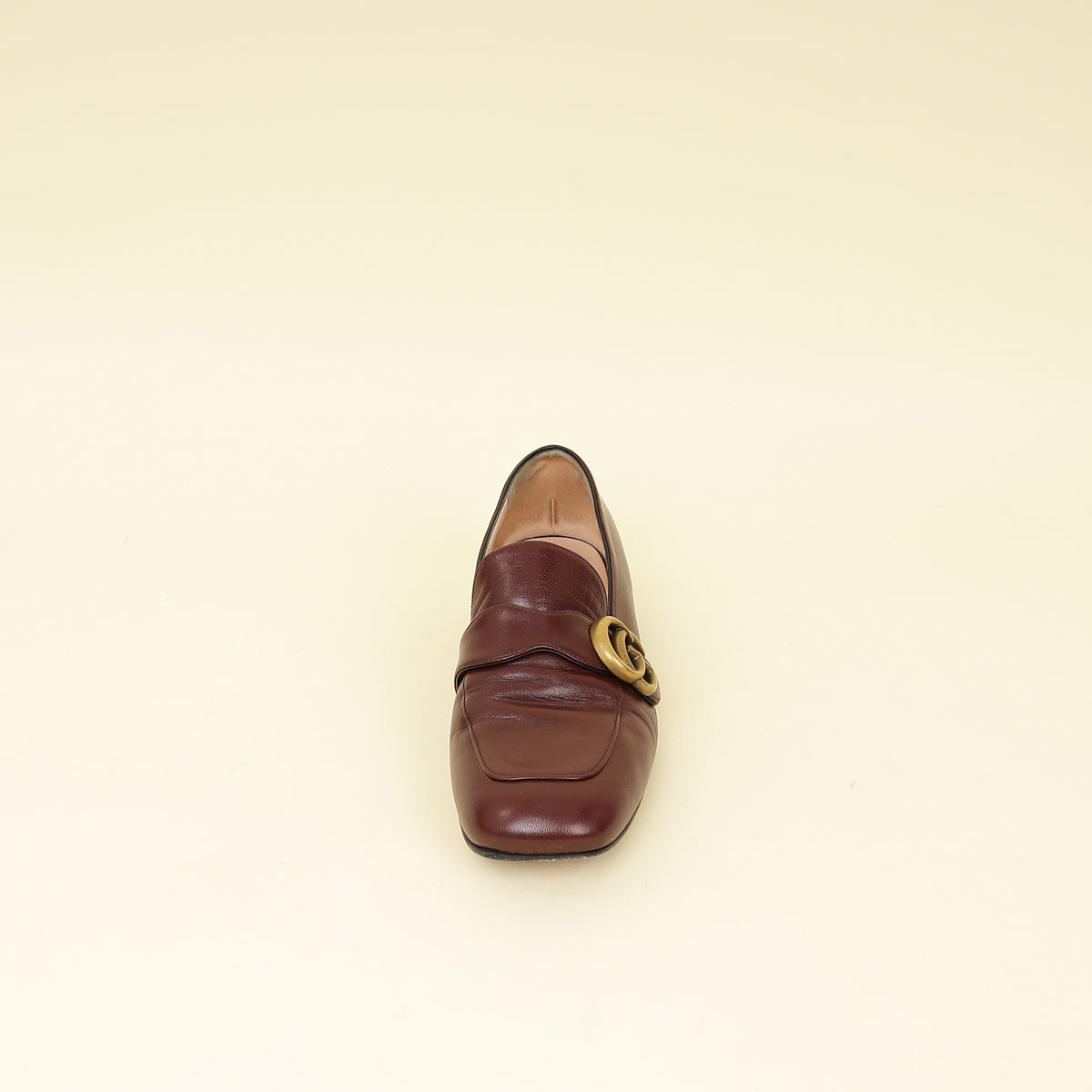 Gucci Burgundy GG Marmont Loafers 36.5