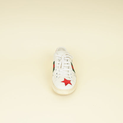 Gucci Tricolor Ace Star-Embroidered Sneakers 36.5