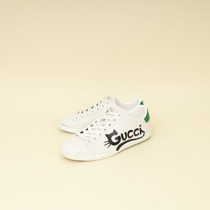 Gucci Bicolor Ace Cat Sneakers 36.5