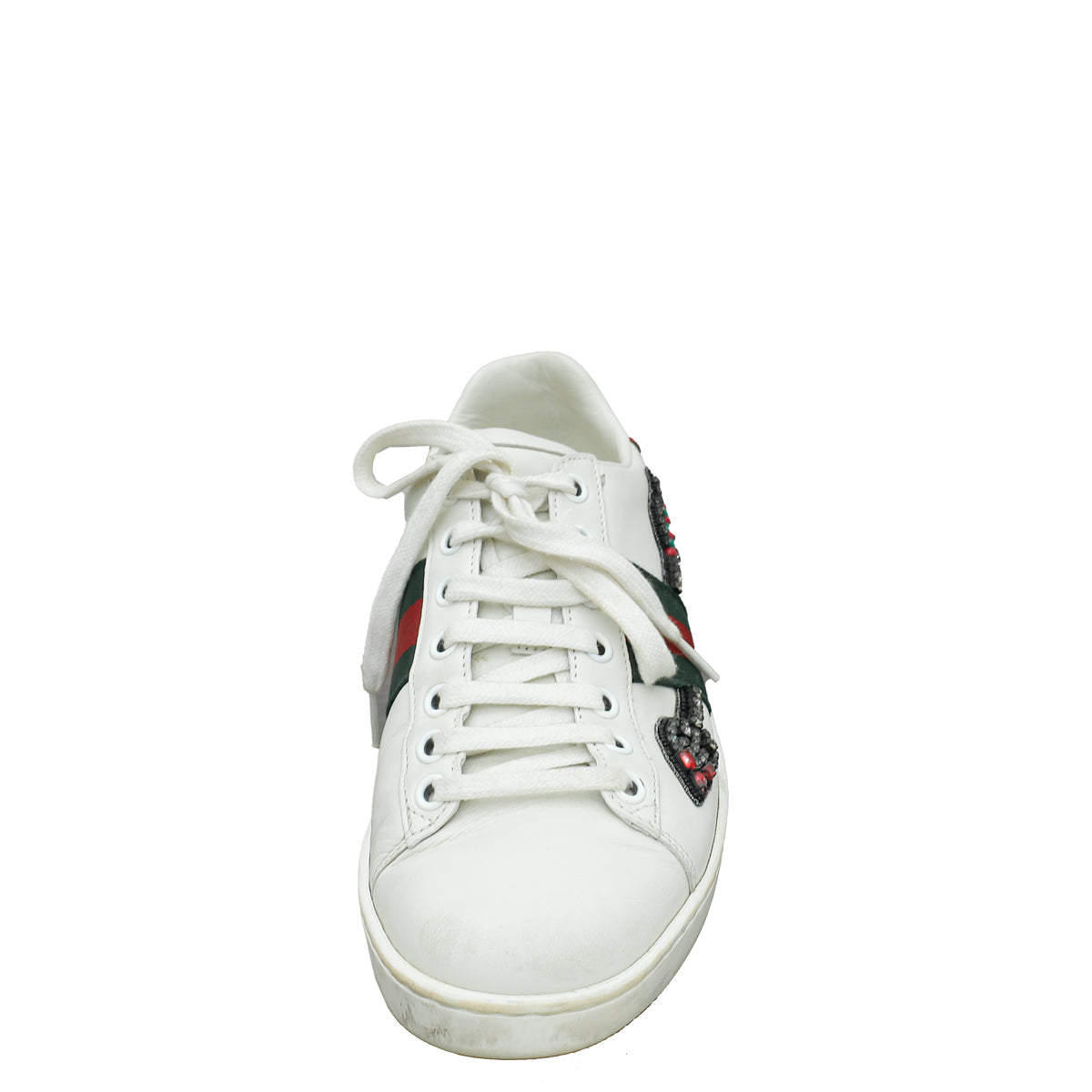 Gucci White Ace Embroidered Arrow Sneaker 37