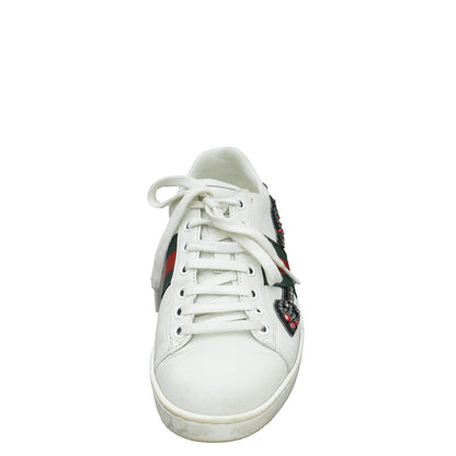 Gucci White Ace Embroidered Arrow Sneaker 37