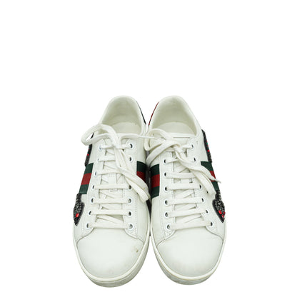 Gucci White Ace Embroidered Arrow Sneaker 37