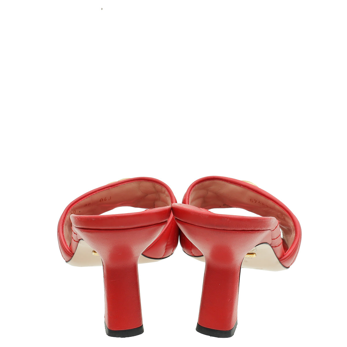 Gucci Red GG Marmont Slide Mules Sandal 38