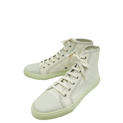 Gucci Beige GG High Cut Sneakers 40.5