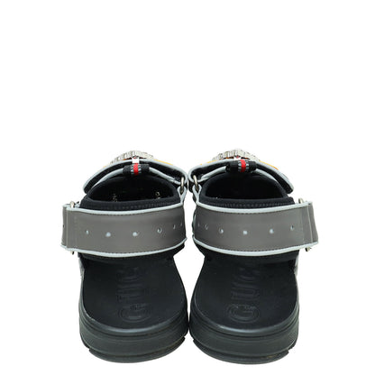 Gucci Multicolor Mesh Fabric Tinsel Sport Sandals 40