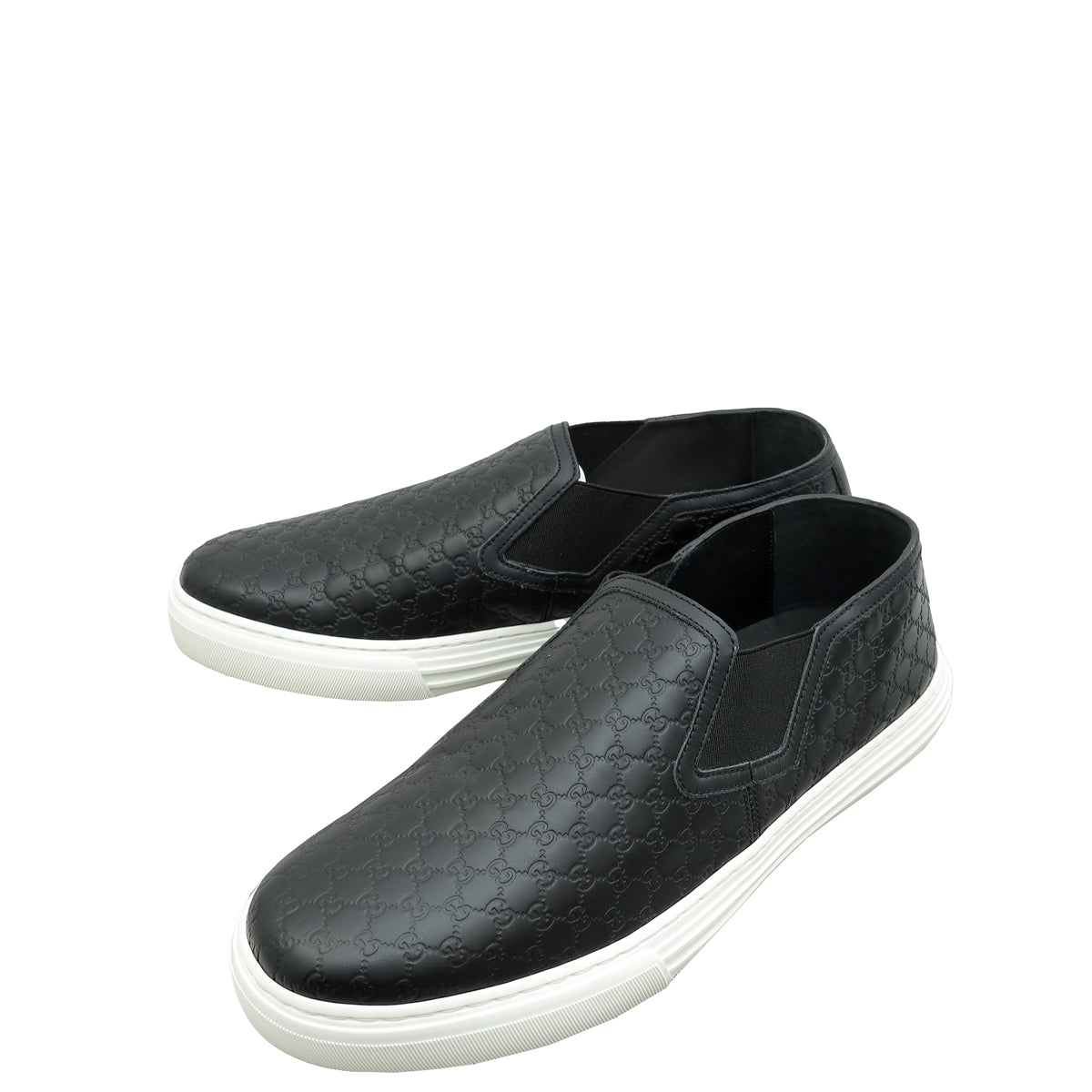 Gucci Black GG Microguccissima Men's Slip-On 8.5