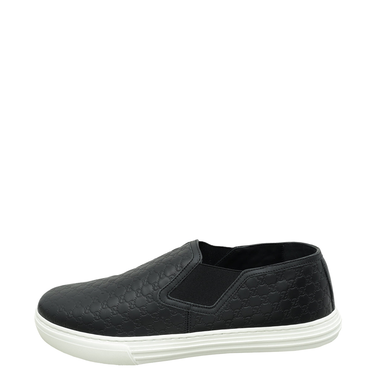 Gucci Black GG Microguccissima Men's Slip-On 8.5