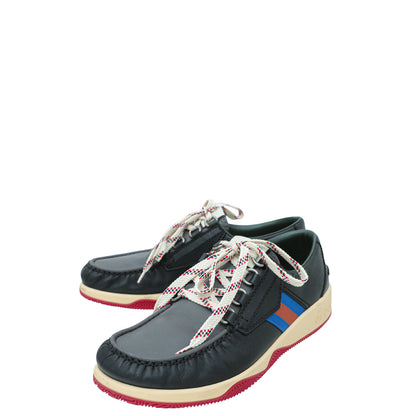 Gucci Multicolor Agrado Web Deck Shoes 10