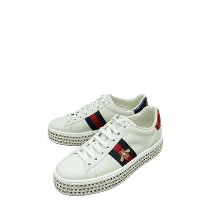 Gucci Crystal Platform Ace Bee Sneakers 37