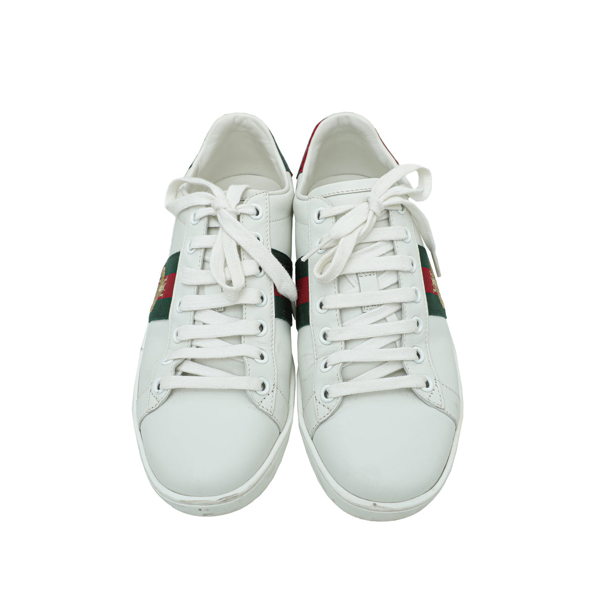 Gucci White Ace Bee Embroidered Sneakers 37