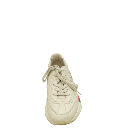 Gucci Ivory Logo Rhyton Trainer Sneakers 37