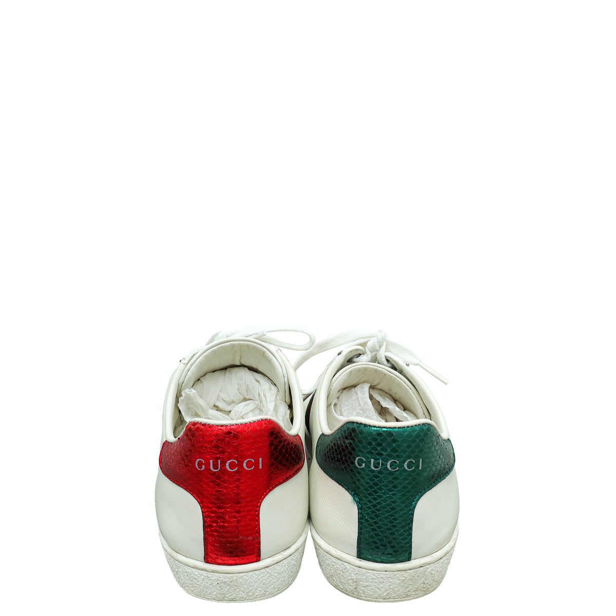 Gucci White Ace Web Bee Sneaker 38.5