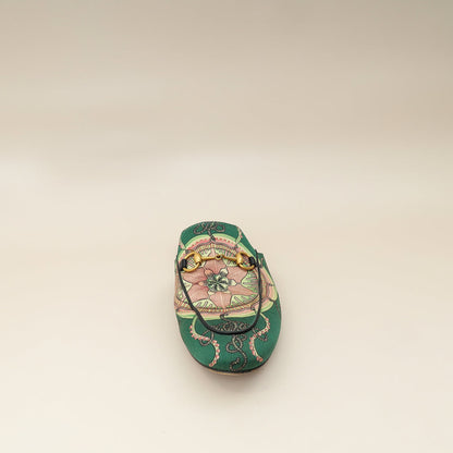 Gucci Multicolor Princetown Satin Print Mules 38