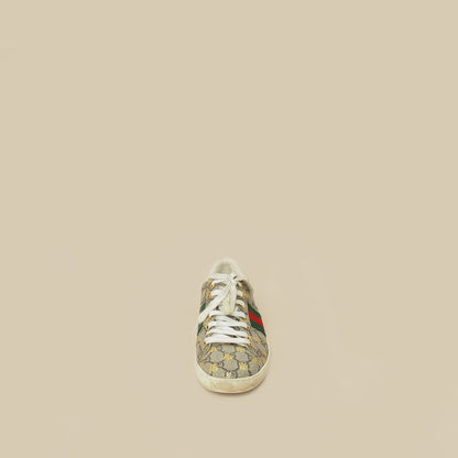 Gucci Ebony Bees GG Supreme Ace Sneaker 38.5