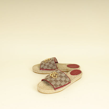 Gucci Bicolor GG Marmont Espadrille Sandal 39