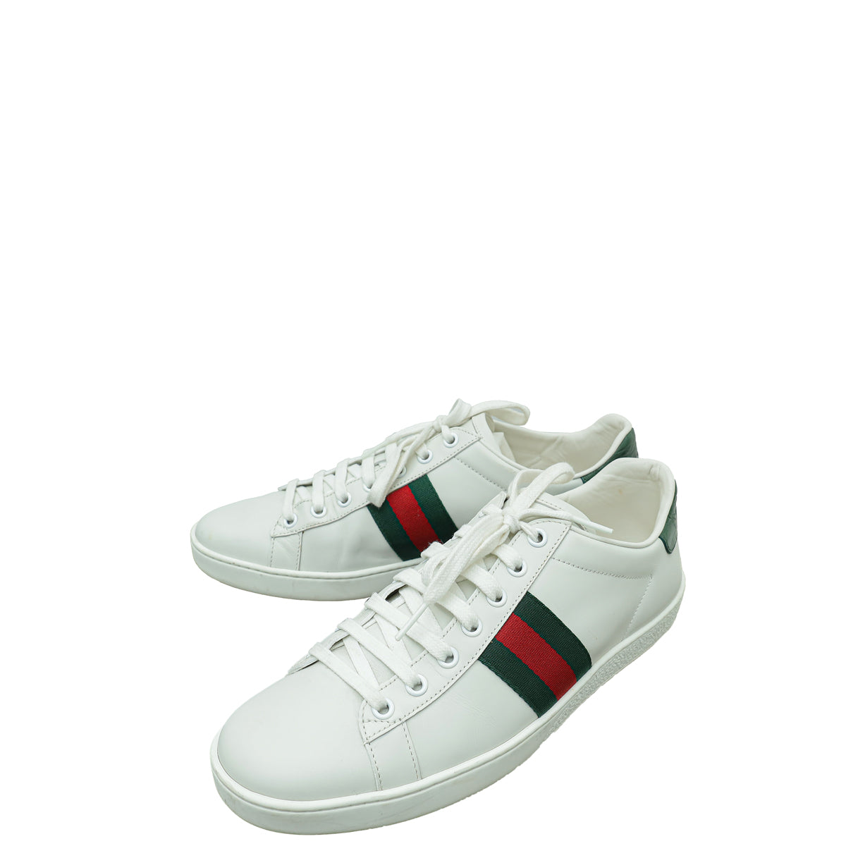 Gucci White Ace Web Sneakers 40