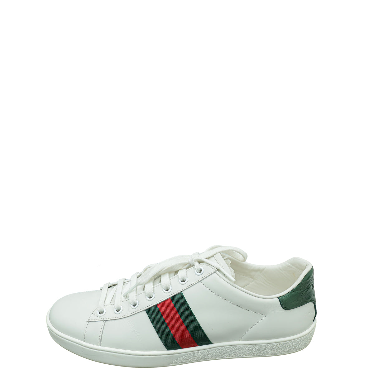 Gucci White Ace Web Sneakers 40