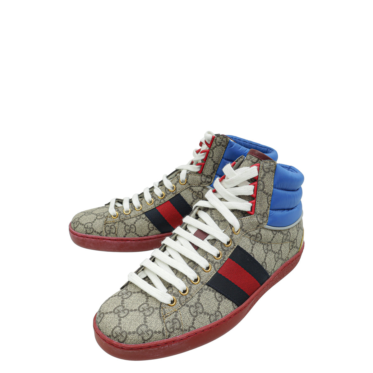 Gucci Tricolor GG Supreme Ace High Top Sneaker 6