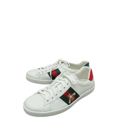 Gucci White Ace Bee Embroidered Sneakers 8