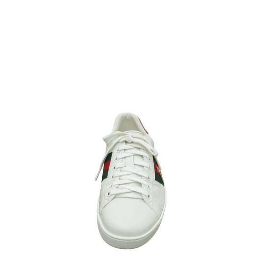 Gucci White Ace Bee Embroidered Sneakers 8