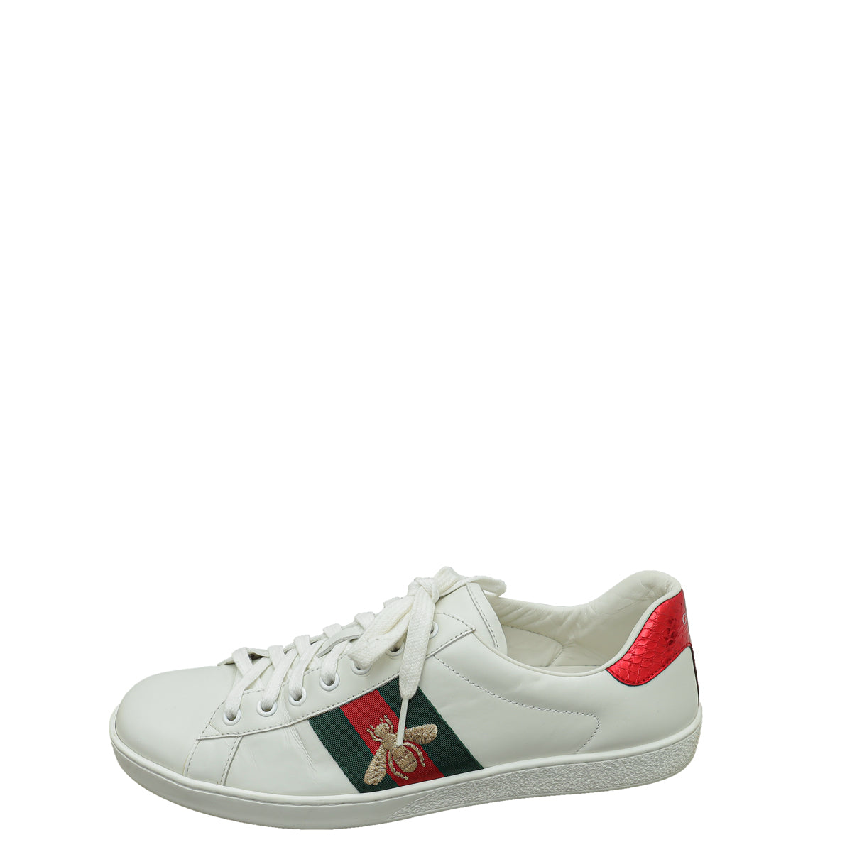 Gucci White Ace Bee Embroidered Sneakers 8