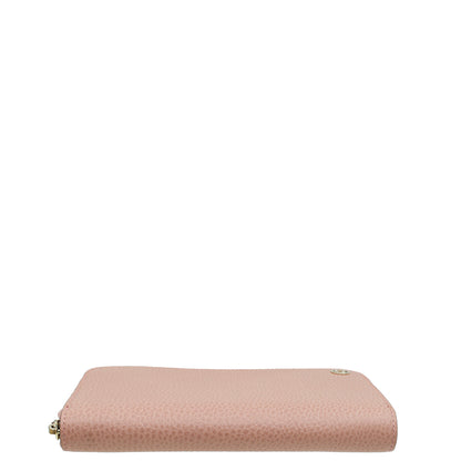 Gucci Pink GG Continental Zippy Wallet