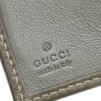 Gucci Metallic Olive Interlocking GG Imprime French Wallet