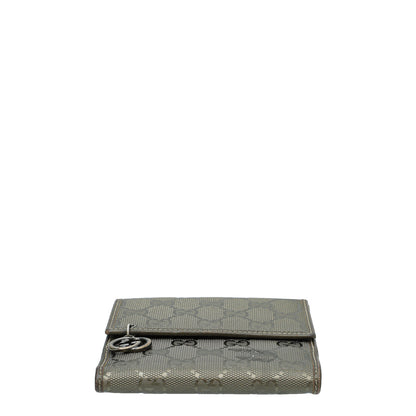 Gucci Metallic Olive Interlocking GG Imprime French Wallet