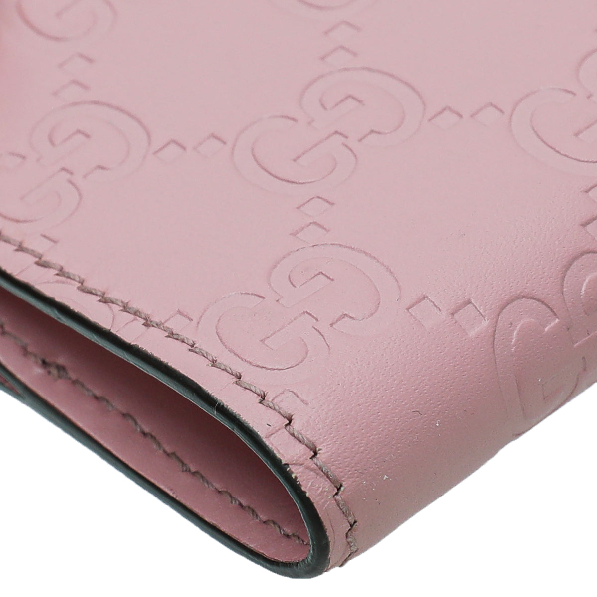 Gucci Pink Guccissima Interlocking G French Wallet