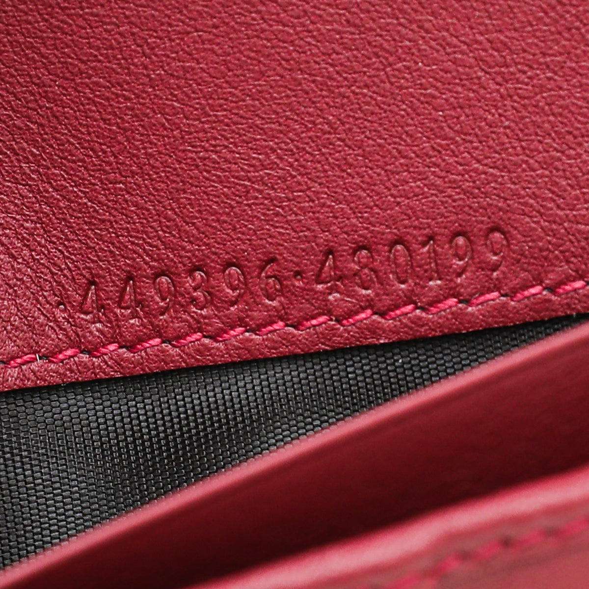 Gucci Red GG Microguccissima Continental Wallet