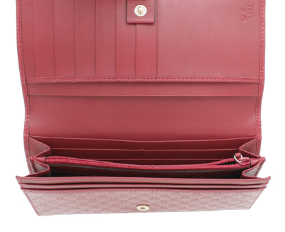 Gucci Red GG Microguccissima Continental Wallet