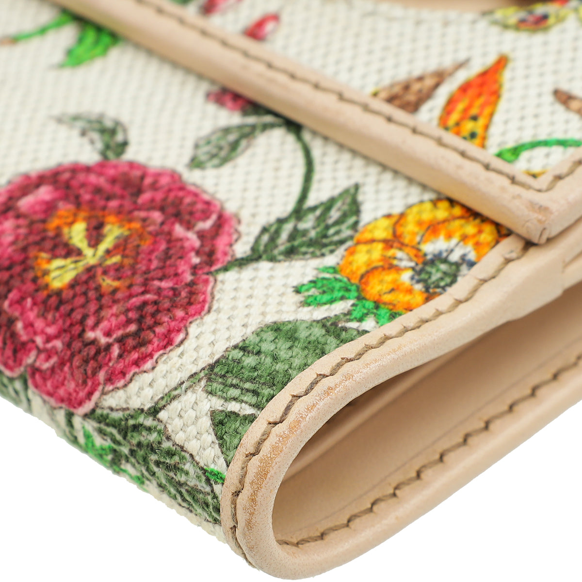 Gucci Multicolor Floral Horsebit Compact Wallet
